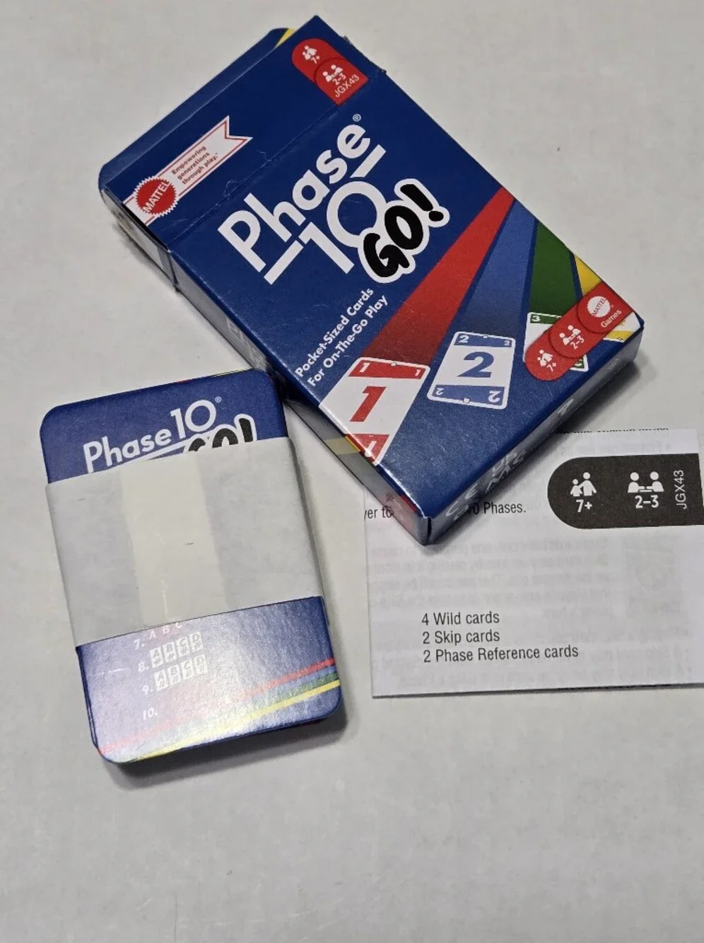 PHASE 10 GO and APPLES TO APPLES JUNIOR CARD GAME, Bonus Storage Travel Box, NEW